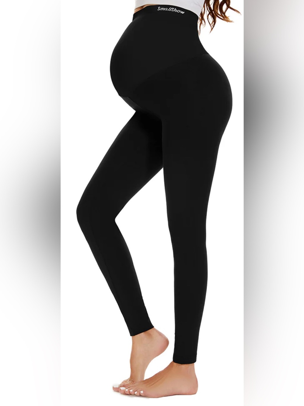 Smallshow Maternity leggings - size large - Black